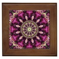 Purple Flower Framed Ceramic Tile by Zandiepants