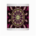 Purple Flower White Coffee Mug Center