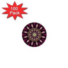 Purple Flower 1  Mini Button (100 Pack) by Zandiepants