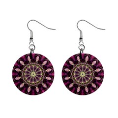 Purple Flower Mini Button Earrings by Zandiepants