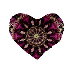 Purple Flower 16  Premium Heart Shape Cushion  by Zandiepants