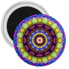 Rainbow Glass 3  Button Magnet by Zandiepants