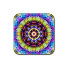 Rainbow Glass Drink Coaster (square)