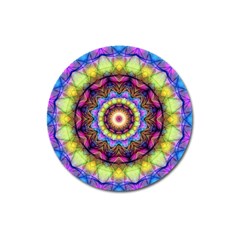 Rainbow Glass Magnet 3  (round) by Zandiepants