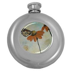 Monarch Hip Flask (round)