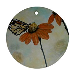 Monarch Round Ornament (two Sides)