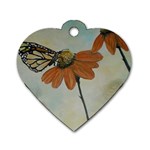 Monarch Dog Tag Heart (One Sided)  Front