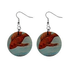 Gold Fish Mini Button Earrings by rokinronda