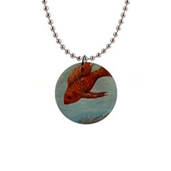 Gold Fish Button Necklace