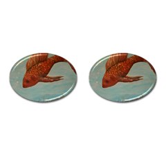 Gold Fish Cufflinks (oval)