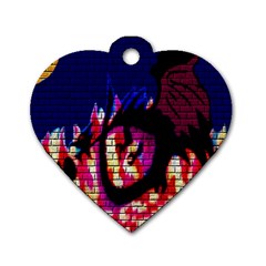 My Dragon Dog Tag Heart (two Sided)