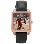 Pretty Pony Rose Gold Leather Watch  Front