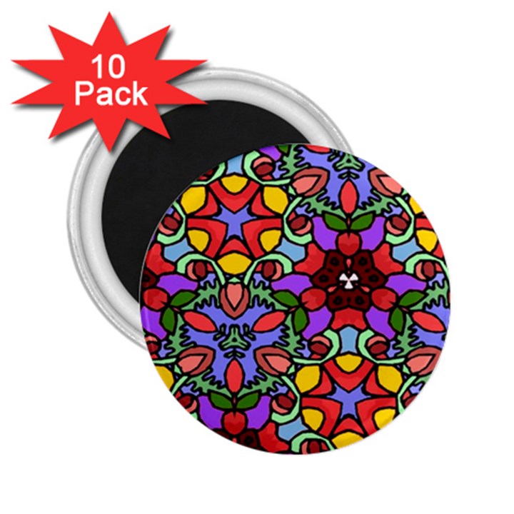 Bright Colors 2.25  Button Magnet (10 pack)