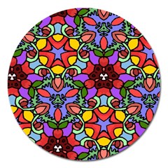 Bright Colors Magnet 5  (round)