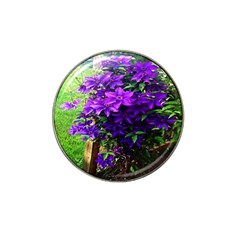 Purple Flowers Golf Ball Marker (for Hat Clip) by Rbrendes