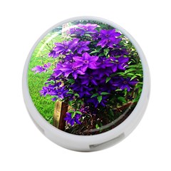 Purple Flowers 4-port Usb Hub (two Sides) by Rbrendes