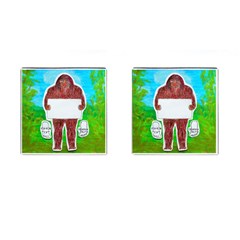 Yeh Ren Text,in Forest  Cufflinks (square) by creationtruth