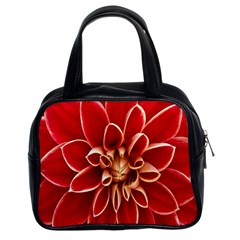 Red Dahila Classic Handbag (two Sides) by Colorfulart23