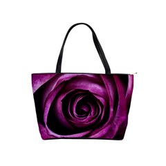 Deep Purple Rose Large Shoulder Bag by Colorfulart23