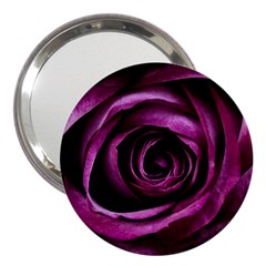 Deep Purple Rose 3  Handbag Mirror by Colorfulart23