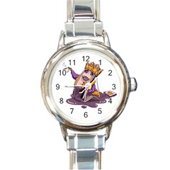 Royaltea Round Italian Charm Watch