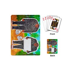 2 Yowie H,text & Furry In Outback, Playing Cards (mini) by creationtruth