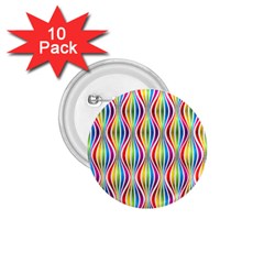 Rainbow Waves 1 75  Button (10 Pack) by Colorfulplayground