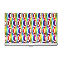 Rainbow Waves Business Card Holder by Colorfulplayground