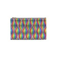 Rainbow Waves Cosmetic Bag (small) by Colorfulplayground