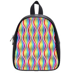 Rainbow Waves School Bag (small) by Colorfulplayground