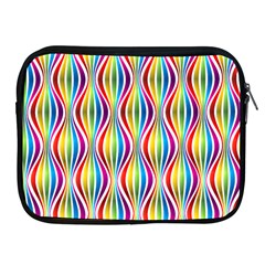 Rainbow Waves Apple Ipad Zippered Sleeve by Colorfulplayground