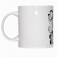 Floral Butterfly Design White Coffee Mug by OneStopGiftShop