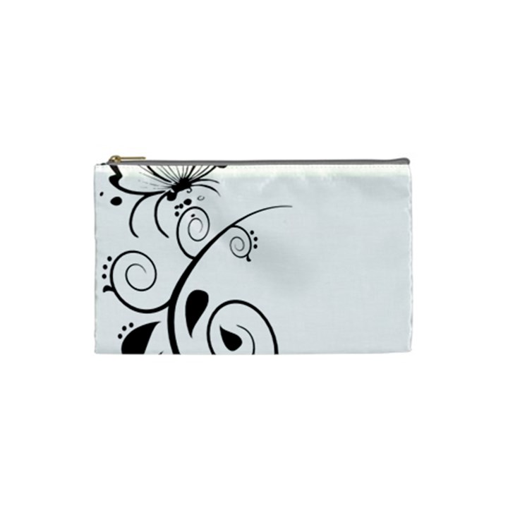 Floral Butterfly Design Cosmetic Bag (Small)