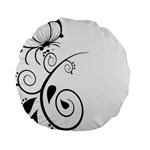 Floral Butterfly Design 15  Premium Round Cushion  Front