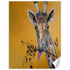 Giraffe Treat Canvas 12  X 16  (unframed) by rokinronda