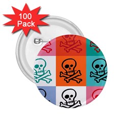 Skull 2 25  Button (100 Pack) by Siebenhuehner