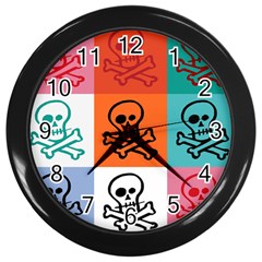 Skull Wall Clock (black) by Siebenhuehner