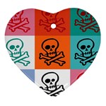 Skull Heart Ornament (Two Sides) Front