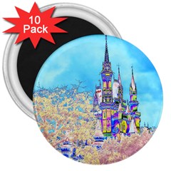 Castle For A Princess 3  Button Magnet (10 Pack) by rokinronda