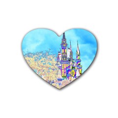 Castle For A Princess Drink Coasters (heart) by rokinronda