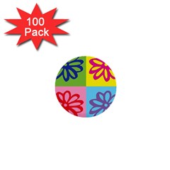 Flower 1  Mini Button (100 Pack) by Siebenhuehner