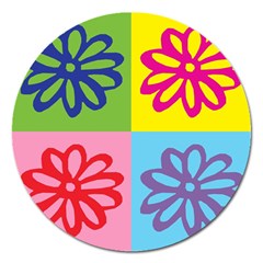 Flower Magnet 5  (round) by Siebenhuehner