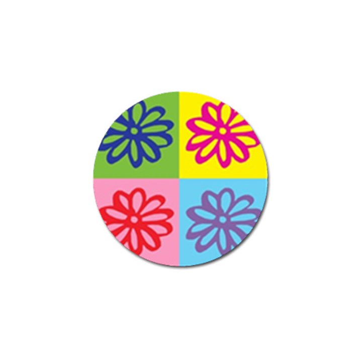 Flower Golf Ball Marker 4 Pack