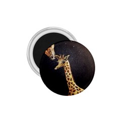 Baby Giraffe And Mom Under The Moon 1 75  Button Magnet by rokinronda