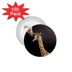 Baby Giraffe And Mom Under The Moon 1 75  Button (100 Pack)