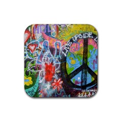 Prague Graffiti Drink Coaster (Square)