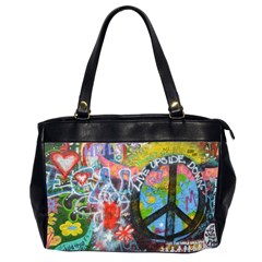 Prague Graffiti Oversize Office Handbag (Two Sides)