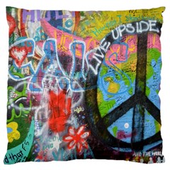 Prague Graffiti Large Cushion Case (Two Sided) 