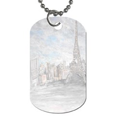 Eiffel Tower Paris Dog Tag (one Sided)