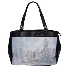 Eiffel Tower Paris Oversize Office Handbag (one Side) by rokinronda